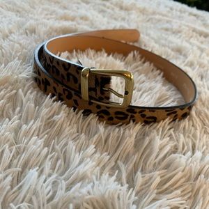 Fossil | Calf Hair Leopard Belt